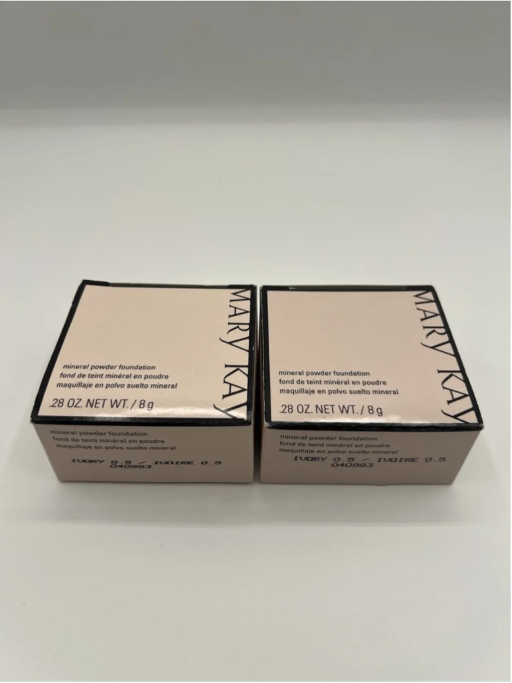 Mary Kay Mineral Powder Foundation Ivory 0.5 040983 Lot of 2 New Makeup .28oz 8g